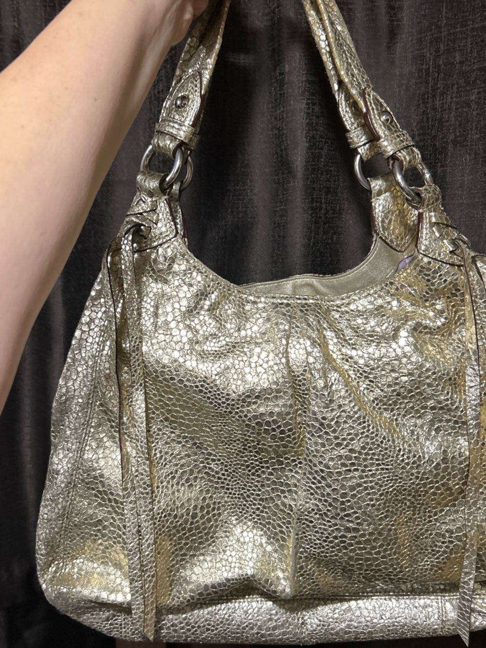 Coach Metallic Gold Hobo Shoulder Bag